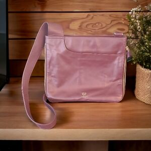 RADLEY pockets expandable zip-top smooth leather Large crossbody bag burgundy.